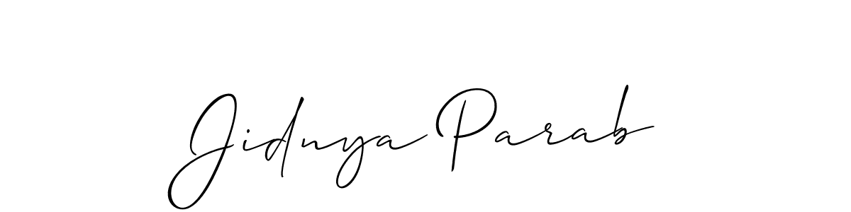 This is the best signature style for the Jidnya Parab name. Also you like these signature font (Allison_Script). Mix name signature. Jidnya Parab signature style 2 images and pictures png