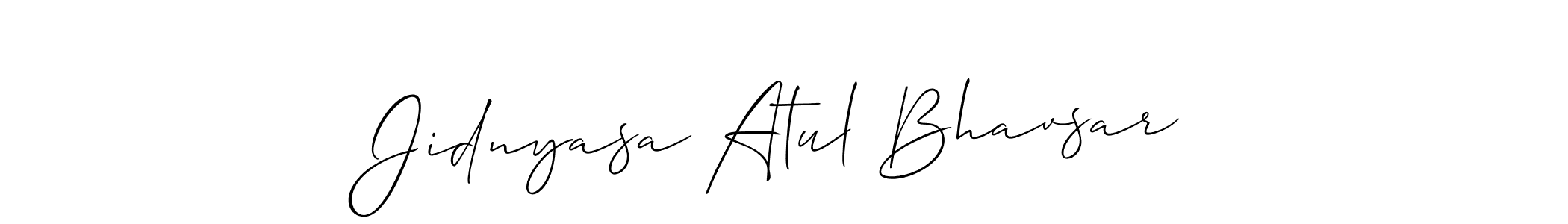 How to Draw Jidnyasa Atul Bhavsar signature style? Allison_Script is a latest design signature styles for name Jidnyasa Atul Bhavsar. Jidnyasa Atul Bhavsar signature style 2 images and pictures png