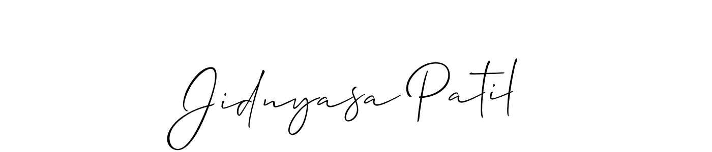 Also we have Jidnyasa Patil name is the best signature style. Create professional handwritten signature collection using Allison_Script autograph style. Jidnyasa Patil signature style 2 images and pictures png