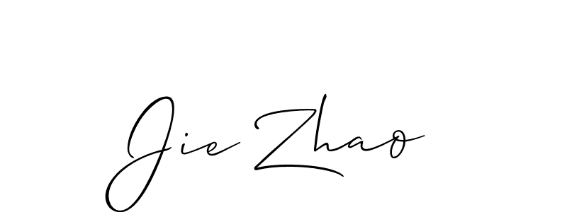 The best way (Allison_Script) to make a short signature is to pick only two or three words in your name. The name Jie Zhao include a total of six letters. For converting this name. Jie Zhao signature style 2 images and pictures png