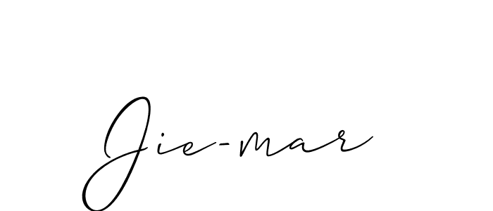 Use a signature maker to create a handwritten signature online. With this signature software, you can design (Allison_Script) your own signature for name Jie-mar. Jie-mar signature style 2 images and pictures png