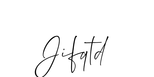 Make a beautiful signature design for name Jifqtd. With this signature (Allison_Script) style, you can create a handwritten signature for free. Jifqtd signature style 2 images and pictures png