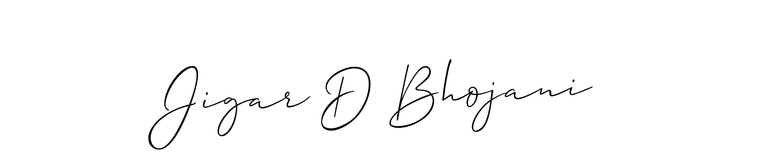 Jigar D Bhojani stylish signature style. Best Handwritten Sign (Allison_Script) for my name. Handwritten Signature Collection Ideas for my name Jigar D Bhojani. Jigar D Bhojani signature style 2 images and pictures png