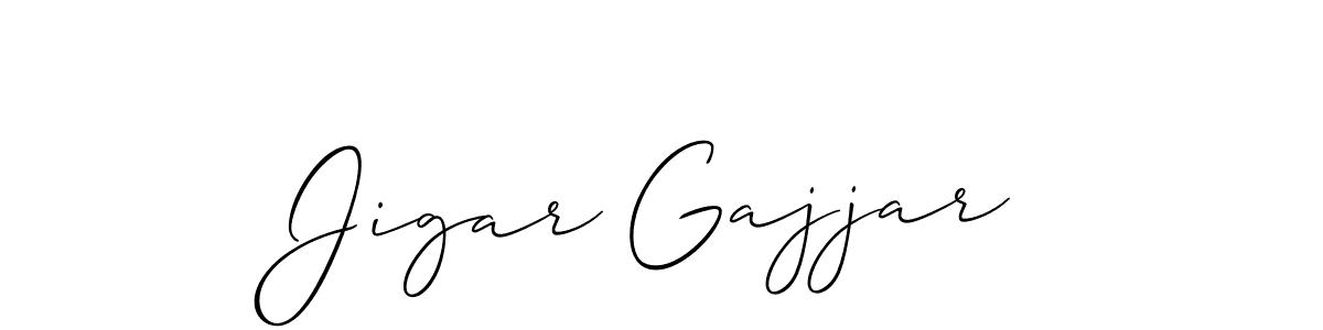 It looks lik you need a new signature style for name Jigar Gajjar. Design unique handwritten (Allison_Script) signature with our free signature maker in just a few clicks. Jigar Gajjar signature style 2 images and pictures png