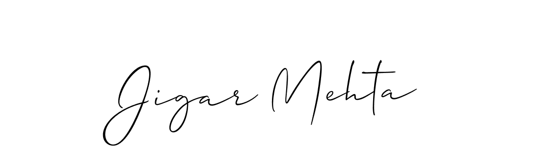 You should practise on your own different ways (Allison_Script) to write your name (Jigar Mehta) in signature. don't let someone else do it for you. Jigar Mehta signature style 2 images and pictures png