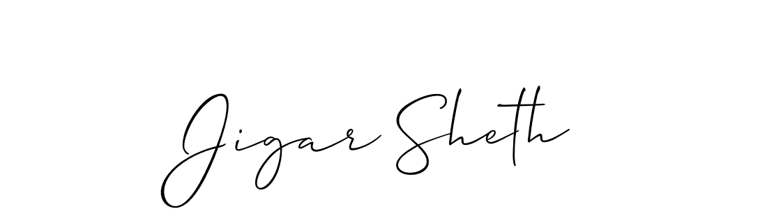 Make a short Jigar Sheth signature style. Manage your documents anywhere anytime using Allison_Script. Create and add eSignatures, submit forms, share and send files easily. Jigar Sheth signature style 2 images and pictures png