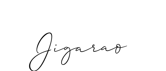 Make a beautiful signature design for name Jigarao. With this signature (Allison_Script) style, you can create a handwritten signature for free. Jigarao signature style 2 images and pictures png