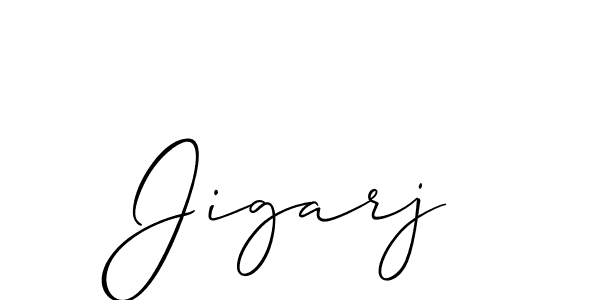 How to make Jigarj signature? Allison_Script is a professional autograph style. Create handwritten signature for Jigarj name. Jigarj signature style 2 images and pictures png