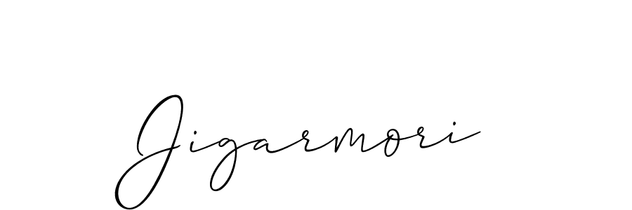 Use a signature maker to create a handwritten signature online. With this signature software, you can design (Allison_Script) your own signature for name Jigarmori. Jigarmori signature style 2 images and pictures png