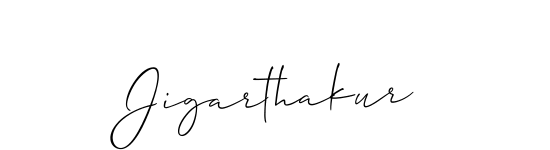 Design your own signature with our free online signature maker. With this signature software, you can create a handwritten (Allison_Script) signature for name Jigarthakur. Jigarthakur signature style 2 images and pictures png