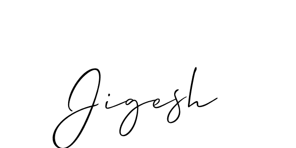 Use a signature maker to create a handwritten signature online. With this signature software, you can design (Allison_Script) your own signature for name Jigesh. Jigesh signature style 2 images and pictures png