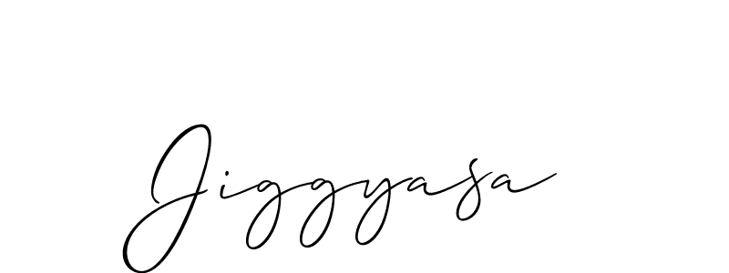 Jiggyasa stylish signature style. Best Handwritten Sign (Allison_Script) for my name. Handwritten Signature Collection Ideas for my name Jiggyasa. Jiggyasa signature style 2 images and pictures png