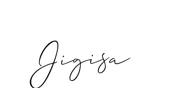 Also we have Jigisa name is the best signature style. Create professional handwritten signature collection using Allison_Script autograph style. Jigisa signature style 2 images and pictures png