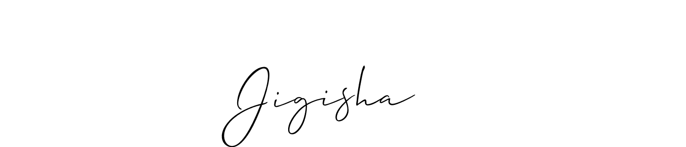 Also You can easily find your signature by using the search form. We will create Jigisha ❤️ name handwritten signature images for you free of cost using Allison_Script sign style. Jigisha ❤️ signature style 2 images and pictures png