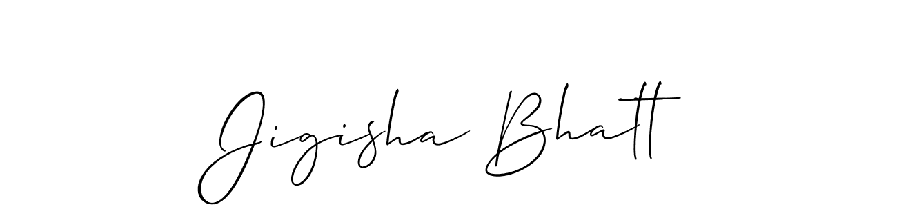 How to Draw Jigisha Bhatt signature style? Allison_Script is a latest design signature styles for name Jigisha Bhatt. Jigisha Bhatt signature style 2 images and pictures png