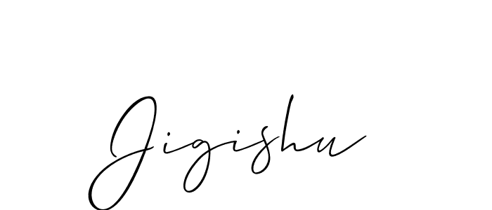 How to Draw Jigishu signature style? Allison_Script is a latest design signature styles for name Jigishu. Jigishu signature style 2 images and pictures png