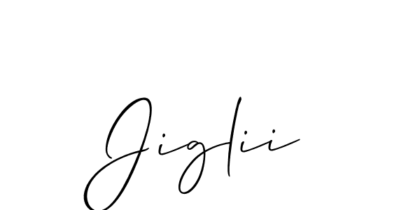 It looks lik you need a new signature style for name Jiglii. Design unique handwritten (Allison_Script) signature with our free signature maker in just a few clicks. Jiglii signature style 2 images and pictures png