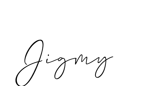 Use a signature maker to create a handwritten signature online. With this signature software, you can design (Allison_Script) your own signature for name Jigmy. Jigmy signature style 2 images and pictures png