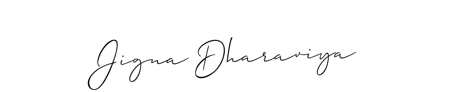 You can use this online signature creator to create a handwritten signature for the name Jigna Dharaviya. This is the best online autograph maker. Jigna Dharaviya signature style 2 images and pictures png