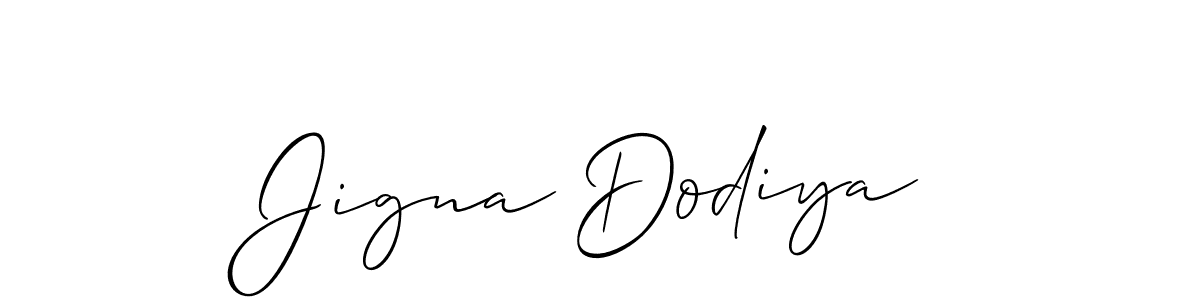 The best way (Allison_Script) to make a short signature is to pick only two or three words in your name. The name Jigna Dodiya include a total of six letters. For converting this name. Jigna Dodiya signature style 2 images and pictures png