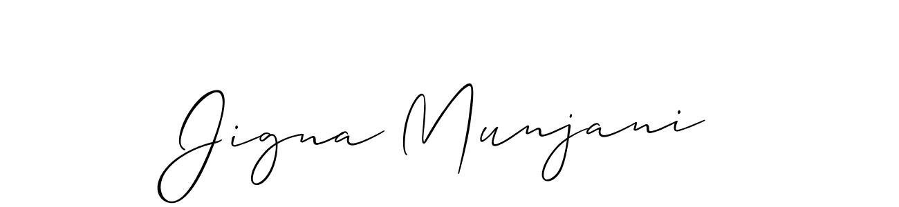 How to Draw Jigna Munjani signature style? Allison_Script is a latest design signature styles for name Jigna Munjani. Jigna Munjani signature style 2 images and pictures png