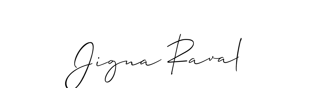 How to make Jigna Raval signature? Allison_Script is a professional autograph style. Create handwritten signature for Jigna Raval name. Jigna Raval signature style 2 images and pictures png