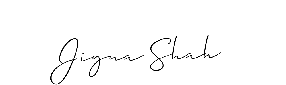 if you are searching for the best signature style for your name Jigna Shah. so please give up your signature search. here we have designed multiple signature styles  using Allison_Script. Jigna Shah signature style 2 images and pictures png