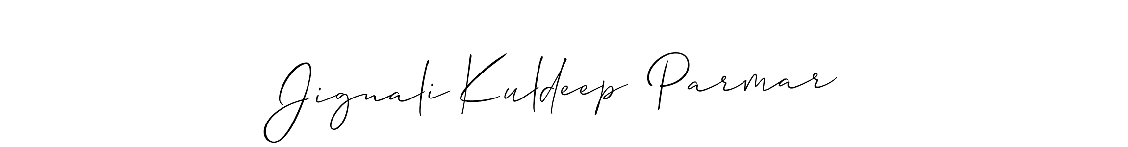 You should practise on your own different ways (Allison_Script) to write your name (Jignali Kuldeep  Parmar) in signature. don't let someone else do it for you. Jignali Kuldeep  Parmar signature style 2 images and pictures png