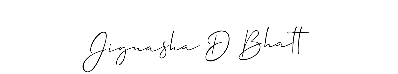 You should practise on your own different ways (Allison_Script) to write your name (Jignasha D Bhatt) in signature. don't let someone else do it for you. Jignasha D Bhatt signature style 2 images and pictures png