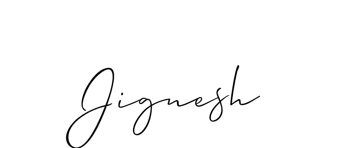 How to make Jignesh signature? Allison_Script is a professional autograph style. Create handwritten signature for Jignesh name. Jignesh signature style 2 images and pictures png