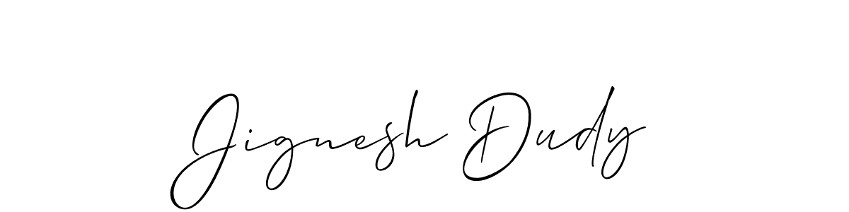 It looks lik you need a new signature style for name Jignesh Dudy. Design unique handwritten (Allison_Script) signature with our free signature maker in just a few clicks. Jignesh Dudy signature style 2 images and pictures png