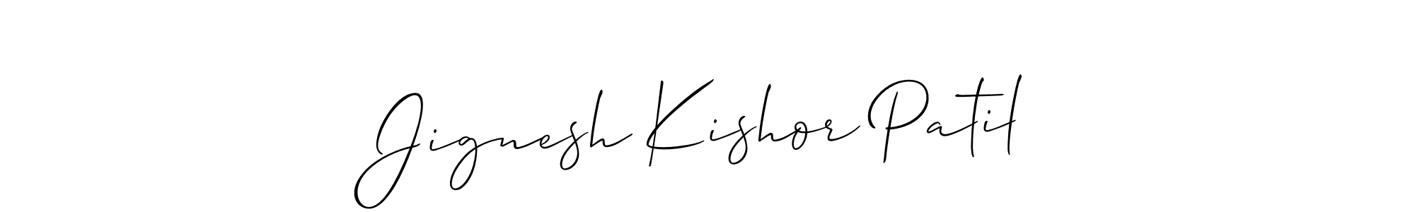 Use a signature maker to create a handwritten signature online. With this signature software, you can design (Allison_Script) your own signature for name Jignesh Kishor Patil. Jignesh Kishor Patil signature style 2 images and pictures png