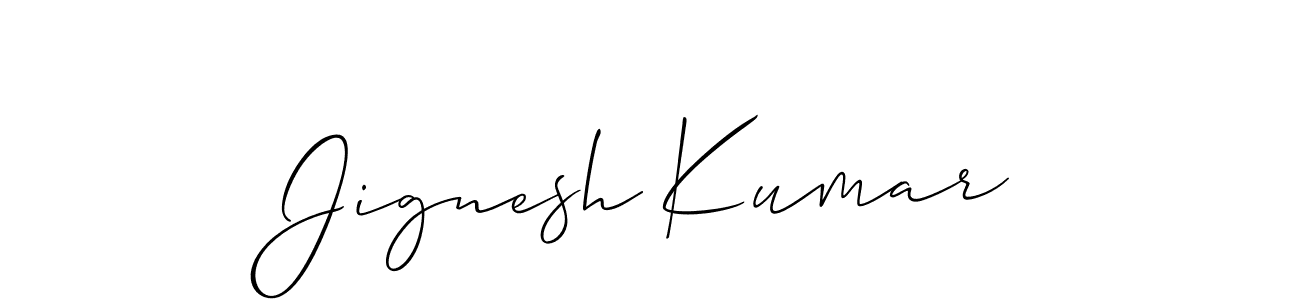 Use a signature maker to create a handwritten signature online. With this signature software, you can design (Allison_Script) your own signature for name Jignesh Kumar. Jignesh Kumar signature style 2 images and pictures png