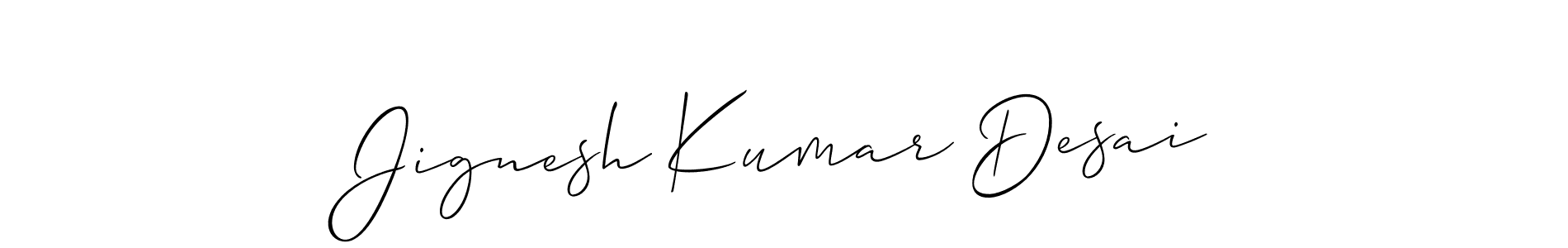 Make a short Jignesh Kumar Desai signature style. Manage your documents anywhere anytime using Allison_Script. Create and add eSignatures, submit forms, share and send files easily. Jignesh Kumar Desai signature style 2 images and pictures png