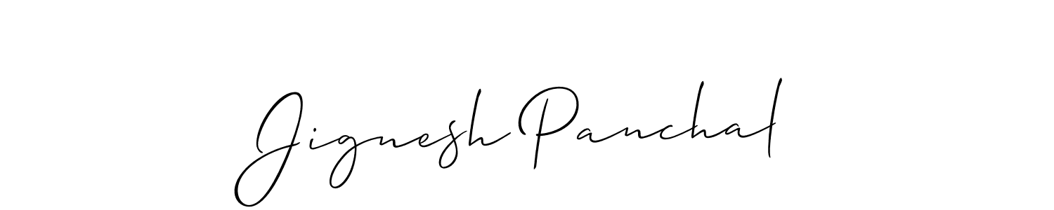 Make a short Jignesh Panchal signature style. Manage your documents anywhere anytime using Allison_Script. Create and add eSignatures, submit forms, share and send files easily. Jignesh Panchal signature style 2 images and pictures png