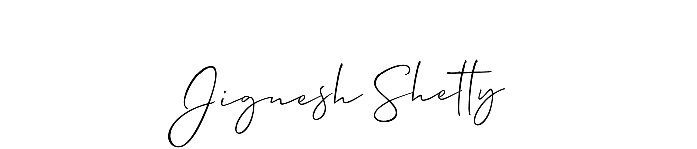 Allison_Script is a professional signature style that is perfect for those who want to add a touch of class to their signature. It is also a great choice for those who want to make their signature more unique. Get Jignesh Shetty name to fancy signature for free. Jignesh Shetty signature style 2 images and pictures png