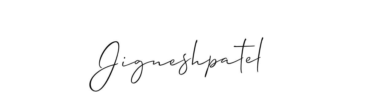 Use a signature maker to create a handwritten signature online. With this signature software, you can design (Allison_Script) your own signature for name Jigneshpatel. Jigneshpatel signature style 2 images and pictures png