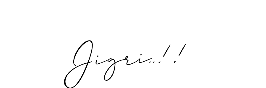 The best way (Allison_Script) to make a short signature is to pick only two or three words in your name. The name Jigri..!! include a total of six letters. For converting this name. Jigri..!! signature style 2 images and pictures png