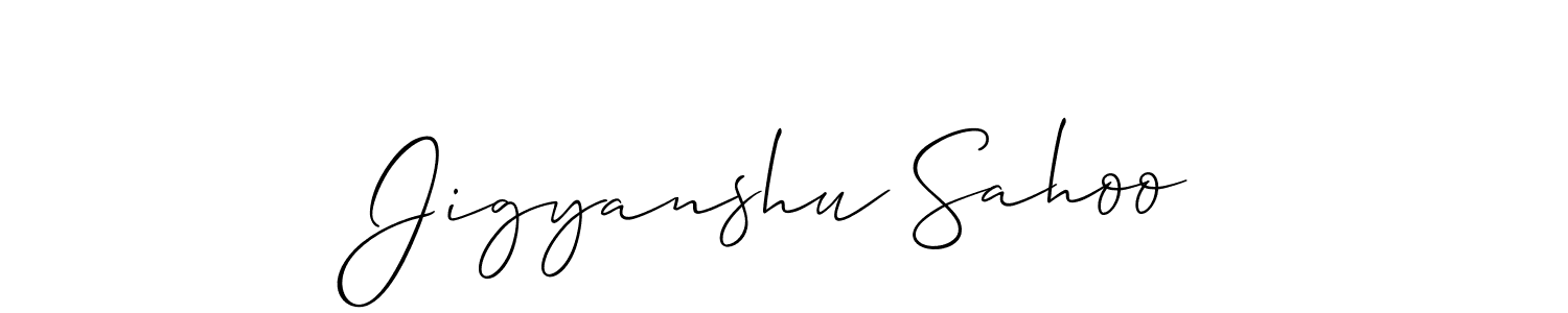 How to Draw Jigyanshu Sahoo signature style? Allison_Script is a latest design signature styles for name Jigyanshu Sahoo. Jigyanshu Sahoo signature style 2 images and pictures png