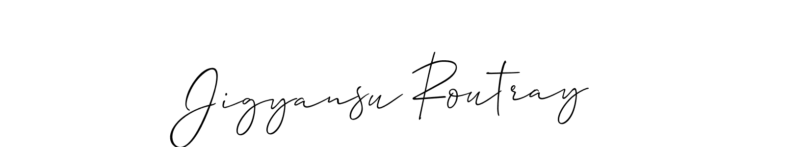 Here are the top 10 professional signature styles for the name Jigyansu Routray. These are the best autograph styles you can use for your name. Jigyansu Routray signature style 2 images and pictures png