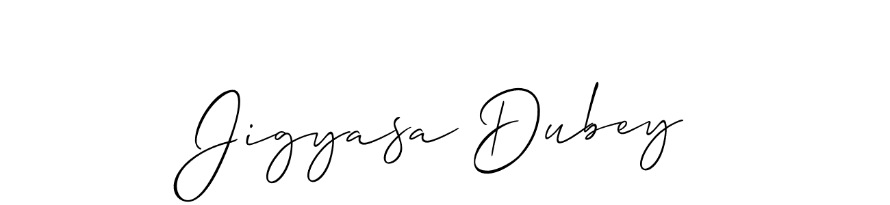 Design your own signature with our free online signature maker. With this signature software, you can create a handwritten (Allison_Script) signature for name Jigyasa Dubey. Jigyasa Dubey signature style 2 images and pictures png