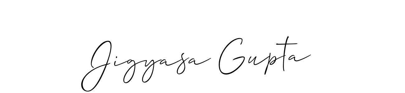 Make a beautiful signature design for name Jigyasa Gupta. With this signature (Allison_Script) style, you can create a handwritten signature for free. Jigyasa Gupta signature style 2 images and pictures png