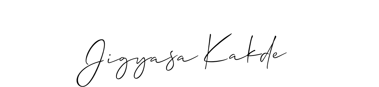 Use a signature maker to create a handwritten signature online. With this signature software, you can design (Allison_Script) your own signature for name Jigyasa Kakde. Jigyasa Kakde signature style 2 images and pictures png