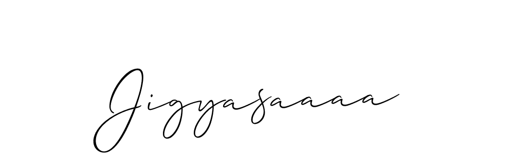 It looks lik you need a new signature style for name Jigyasaaaa. Design unique handwritten (Allison_Script) signature with our free signature maker in just a few clicks. Jigyasaaaa signature style 2 images and pictures png