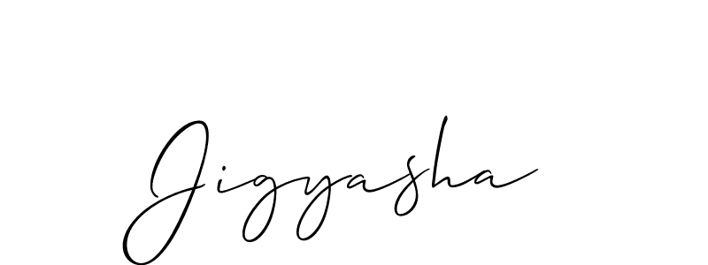 How to Draw Jigyasha signature style? Allison_Script is a latest design signature styles for name Jigyasha. Jigyasha signature style 2 images and pictures png