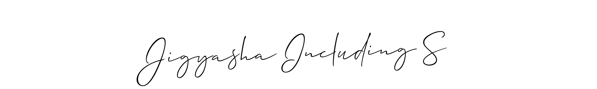 You can use this online signature creator to create a handwritten signature for the name Jigyasha Including S. This is the best online autograph maker. Jigyasha Including S signature style 2 images and pictures png