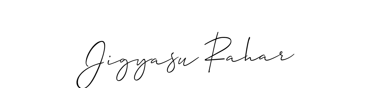 This is the best signature style for the Jigyasu Rahar name. Also you like these signature font (Allison_Script). Mix name signature. Jigyasu Rahar signature style 2 images and pictures png
