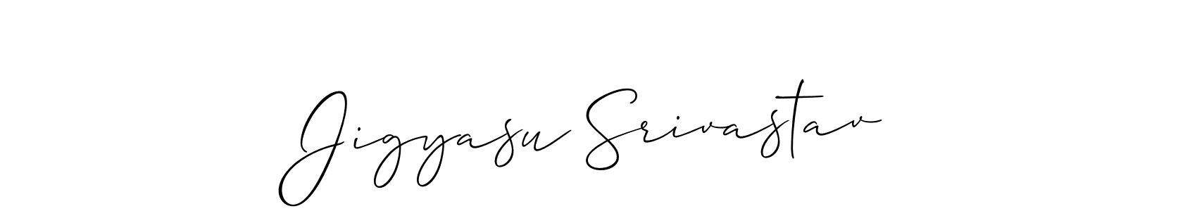 Make a short Jigyasu Srivastav signature style. Manage your documents anywhere anytime using Allison_Script. Create and add eSignatures, submit forms, share and send files easily. Jigyasu Srivastav signature style 2 images and pictures png