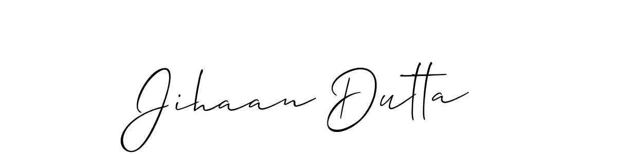 Use a signature maker to create a handwritten signature online. With this signature software, you can design (Allison_Script) your own signature for name Jihaan Dutta. Jihaan Dutta signature style 2 images and pictures png