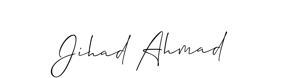 How to Draw Jihad Ahmad signature style? Allison_Script is a latest design signature styles for name Jihad Ahmad. Jihad Ahmad signature style 2 images and pictures png
